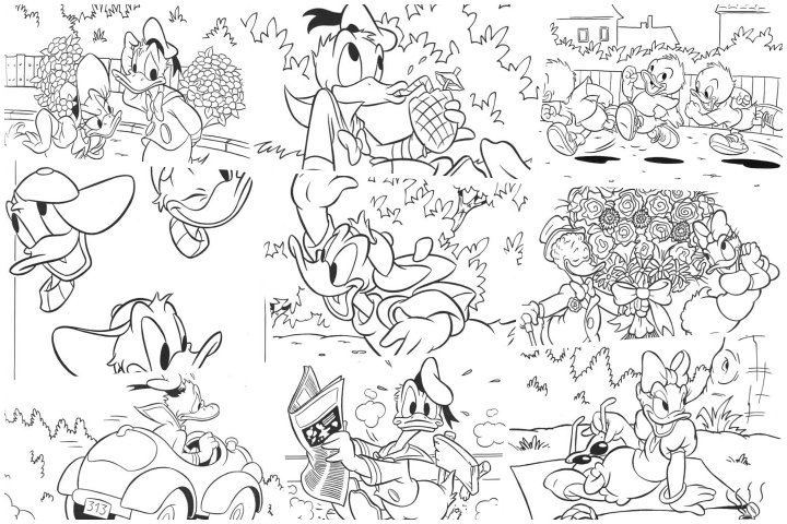 pato donald para colorir