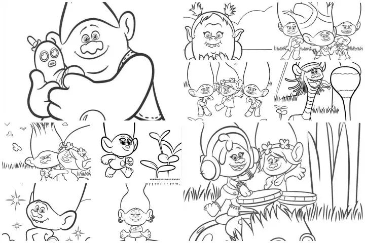 desenhos para colorir trolls