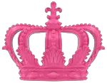 topo de bolo coroa rosa