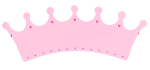 topo de bolo coroa rosa