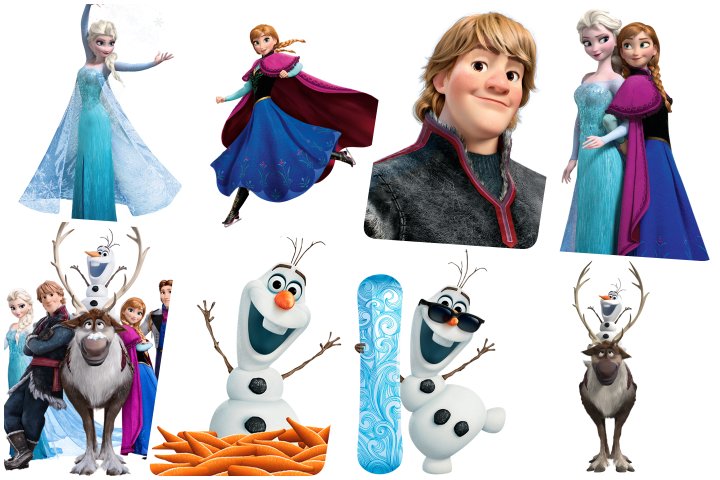 topos de bolo frozen para imprimir