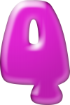 alfabeto bolha rosa