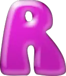 alfabeto bolha rosa