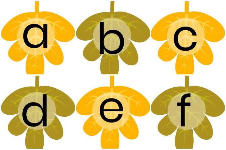 alfabeto personalizado folhas do outono