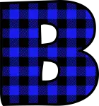 alfabeto personalizado xadrez azul