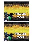 cartão agradecimento lego batman