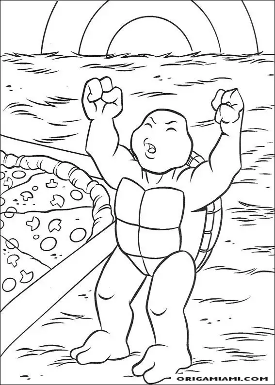 desenho para colorir tartarugas ninja