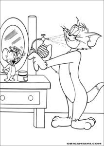 tom e jerry para colorir