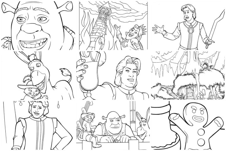 desenhos para colorir shrek terceiro