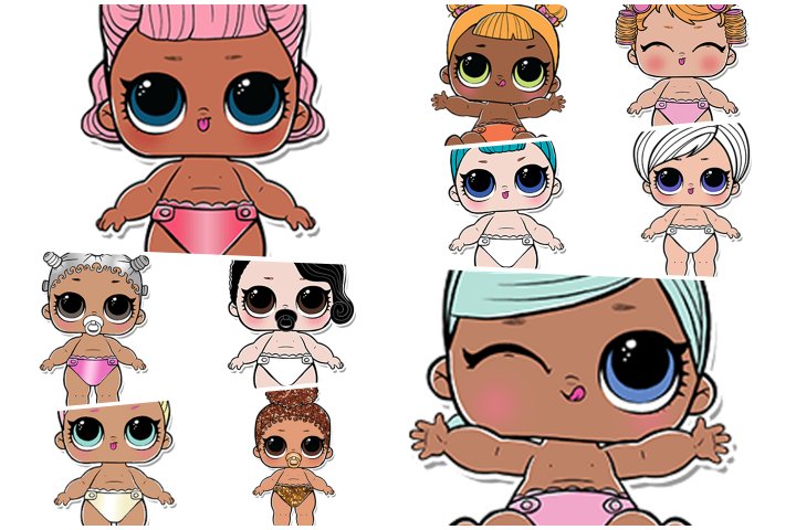 Lol Baby Lil como se fosse um bebê para colorir - Desenhos para