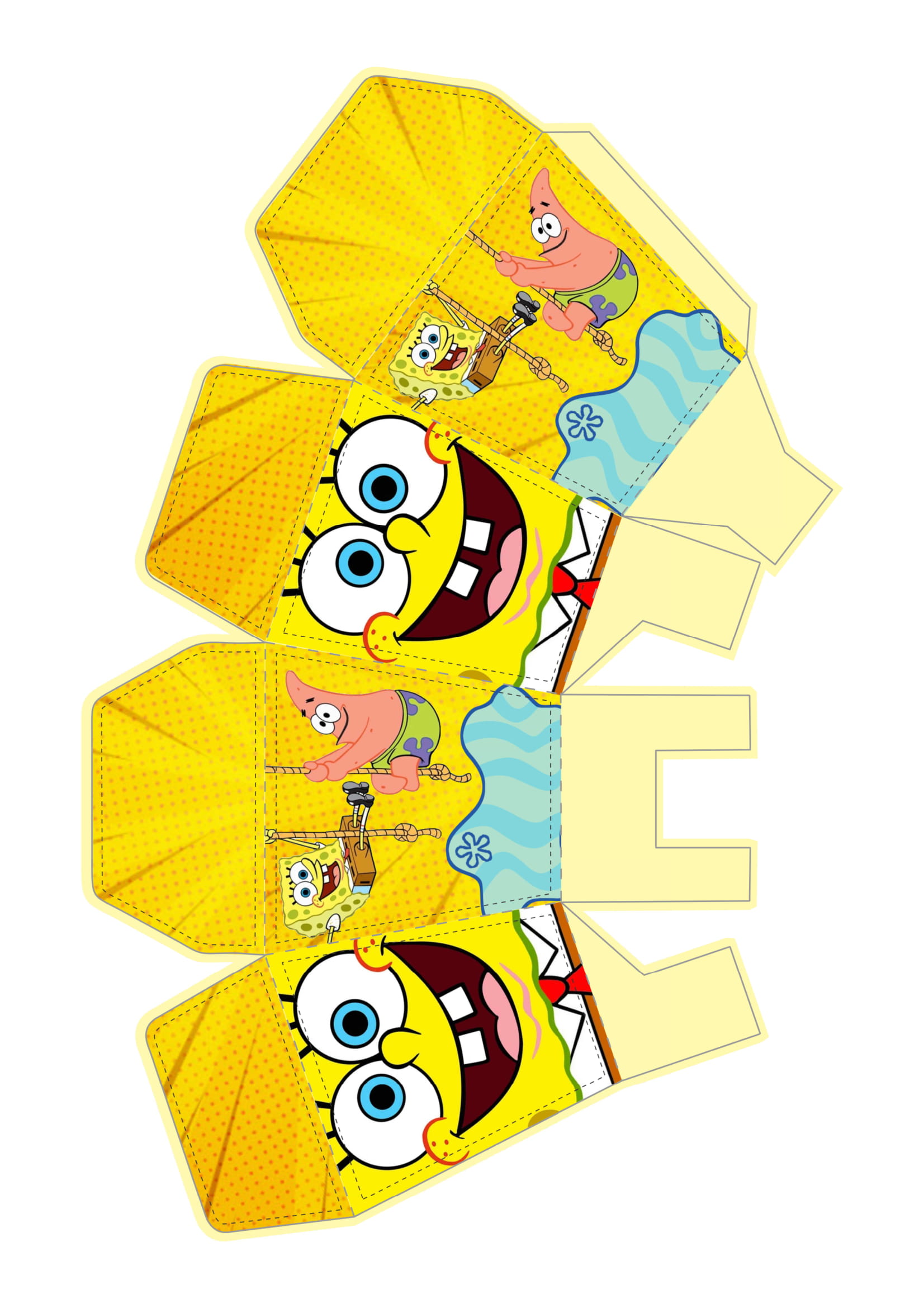 Caixinhas do Kit Festa Bob Esponja Para Imprimir