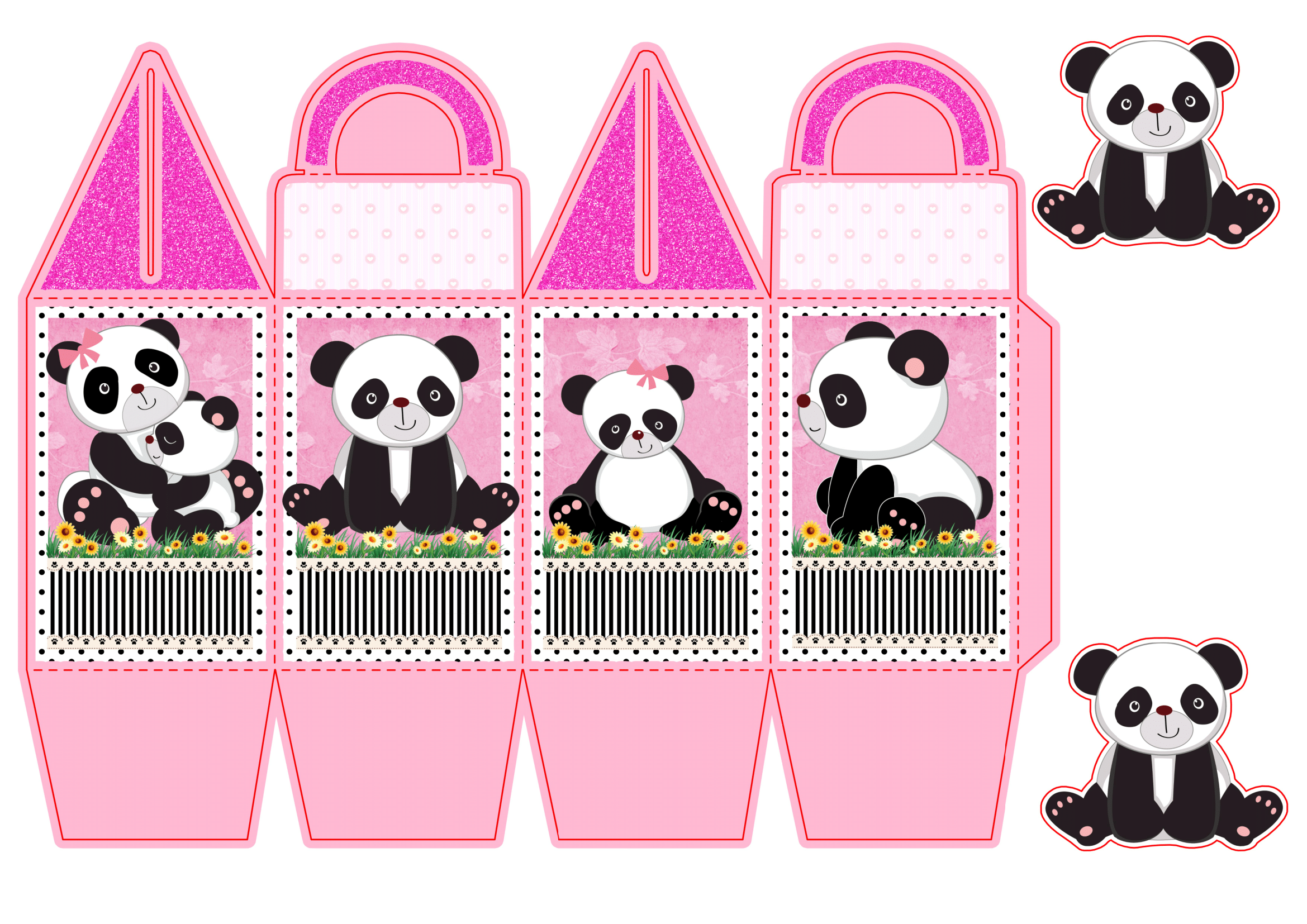 Kit Festa Panda para imprimir - OrigamiAmi - Arte para toda a festa