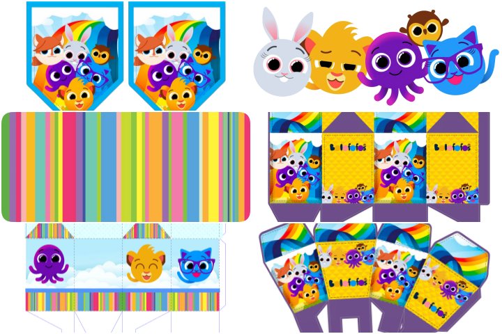 Kit Festa Decoração Rainbow Friends Azul Babão Só Um Bolinho