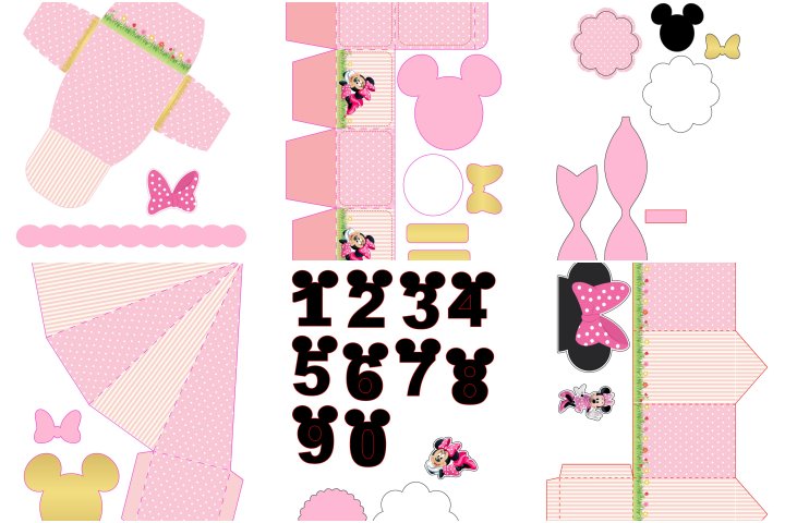 kit festa minnie rosa para imprimir