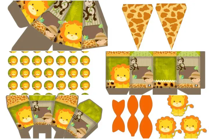 kit festa para imprimir safari baby