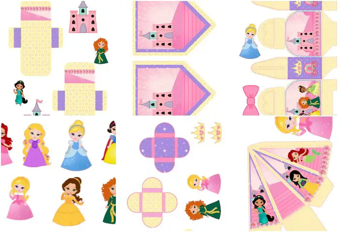 kit festa princesas cute para imprimir