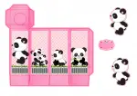 porta tubete panda rosa