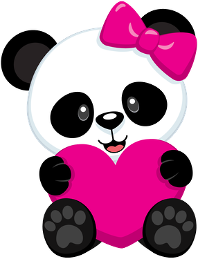 topo de bolo panda rosa 2 - OrigamiAmi