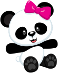 topo de bolo panda rosa 3