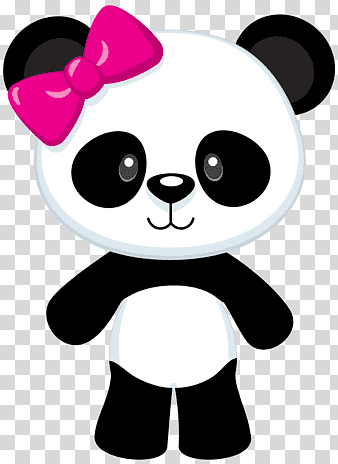 topo de bolo panda rosa 2 - OrigamiAmi