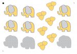 tubete elefantinho amarelo apliques