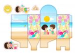 caixa pacotinho praia menino e menina