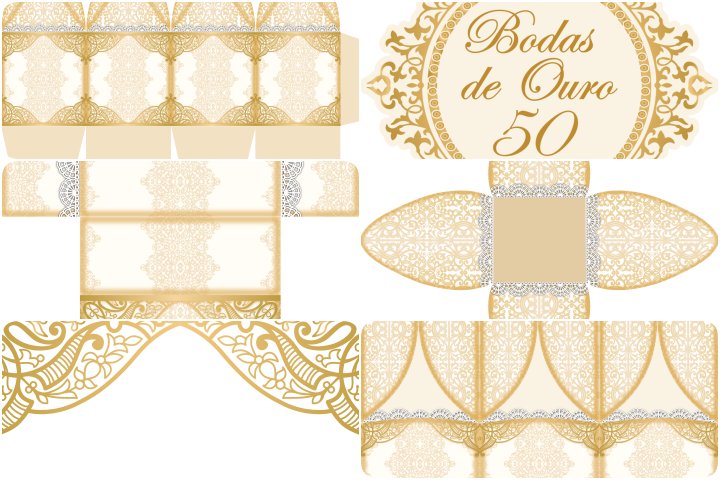 kit festa bodas de ouro para imprimir