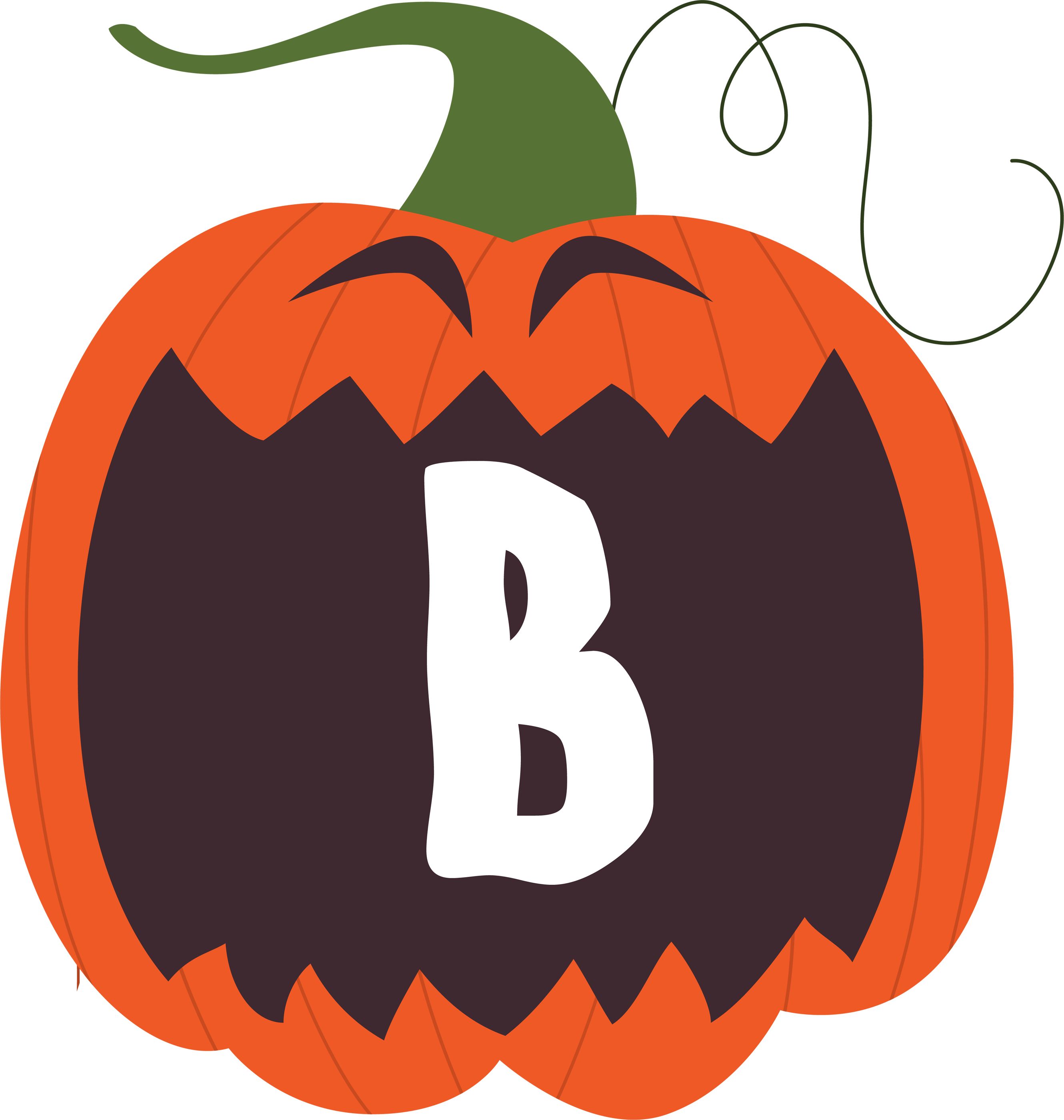 alfabeto personalizado abobora halloween 2