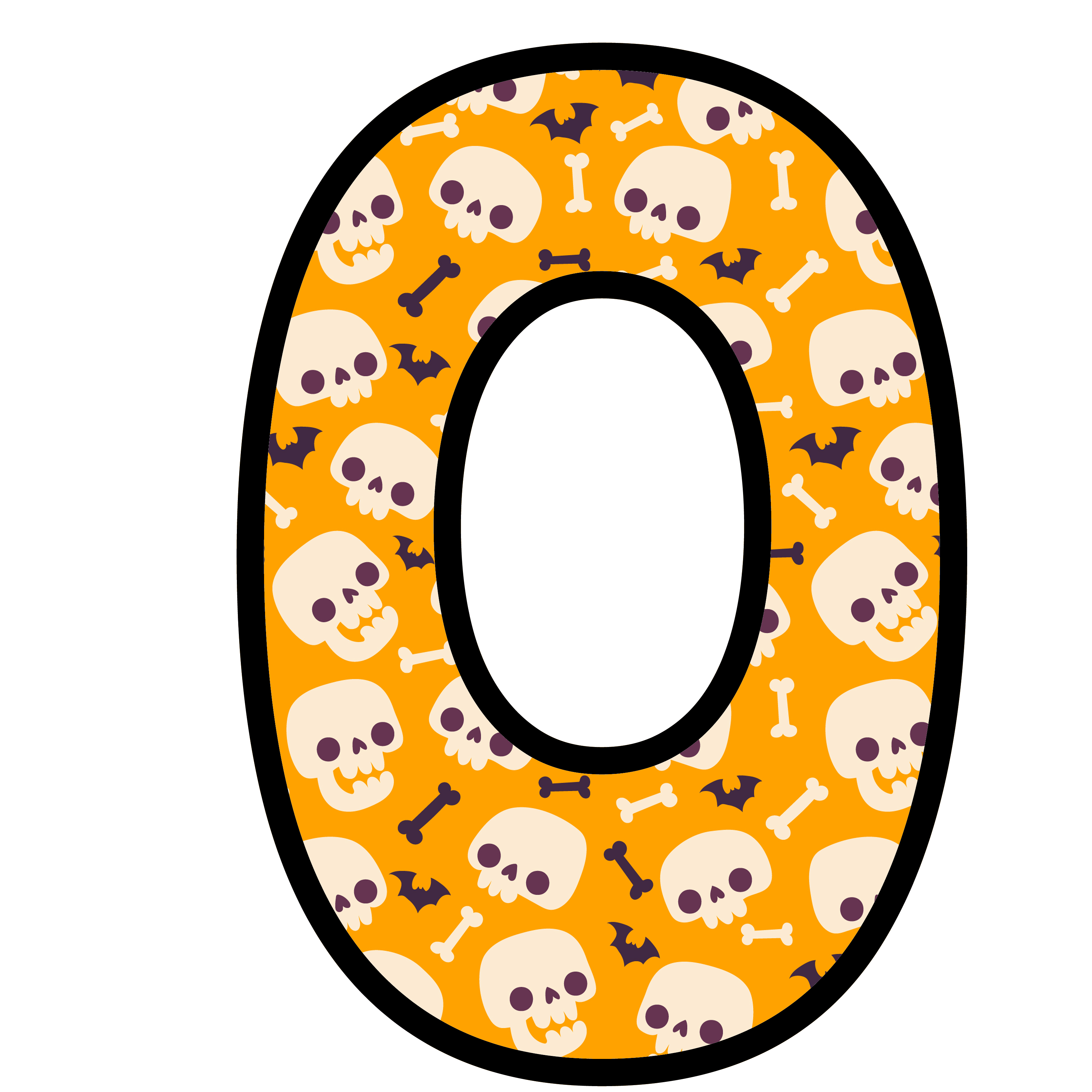 alfabeto personalizado caveiras halloween 15