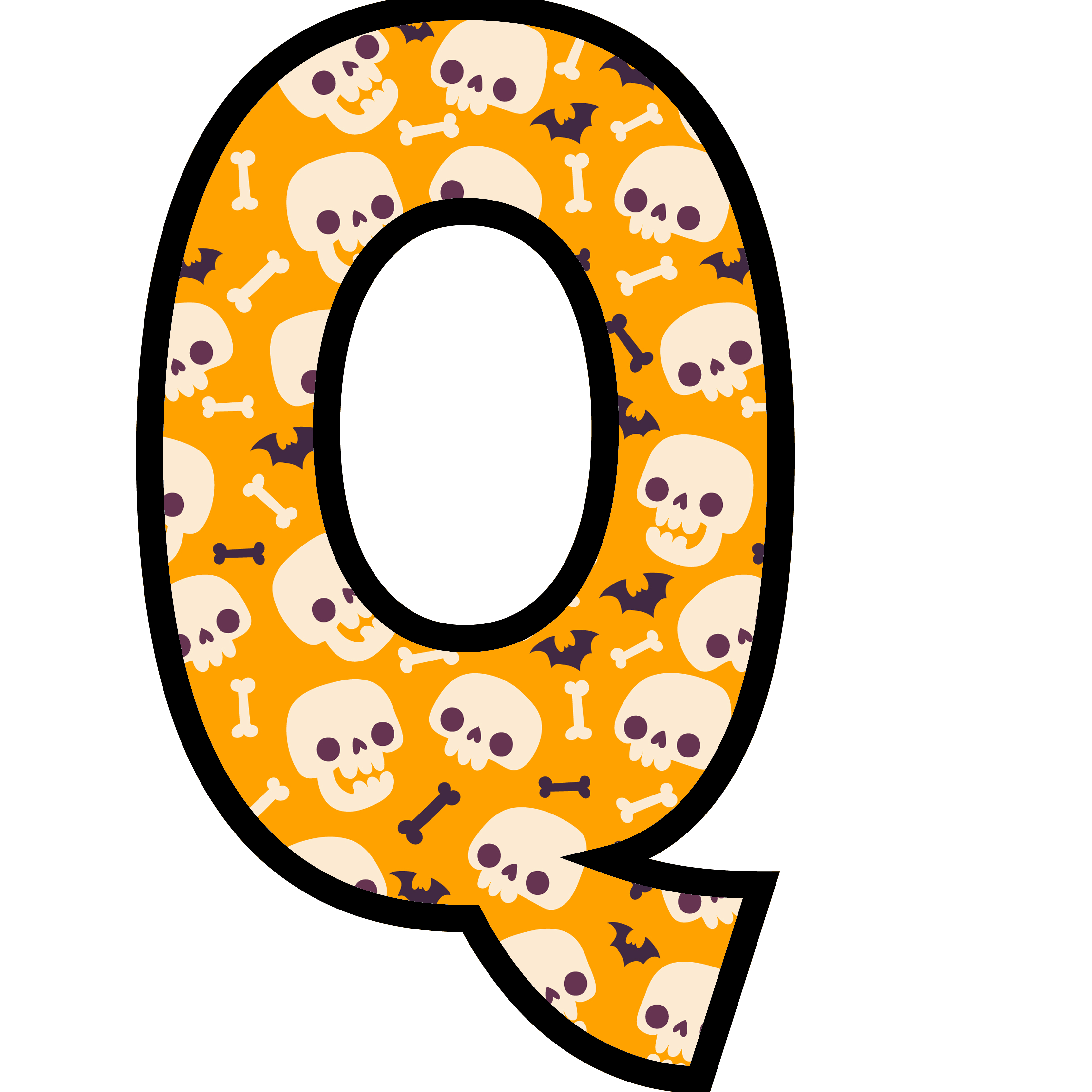 alfabeto personalizado caveiras halloween 17