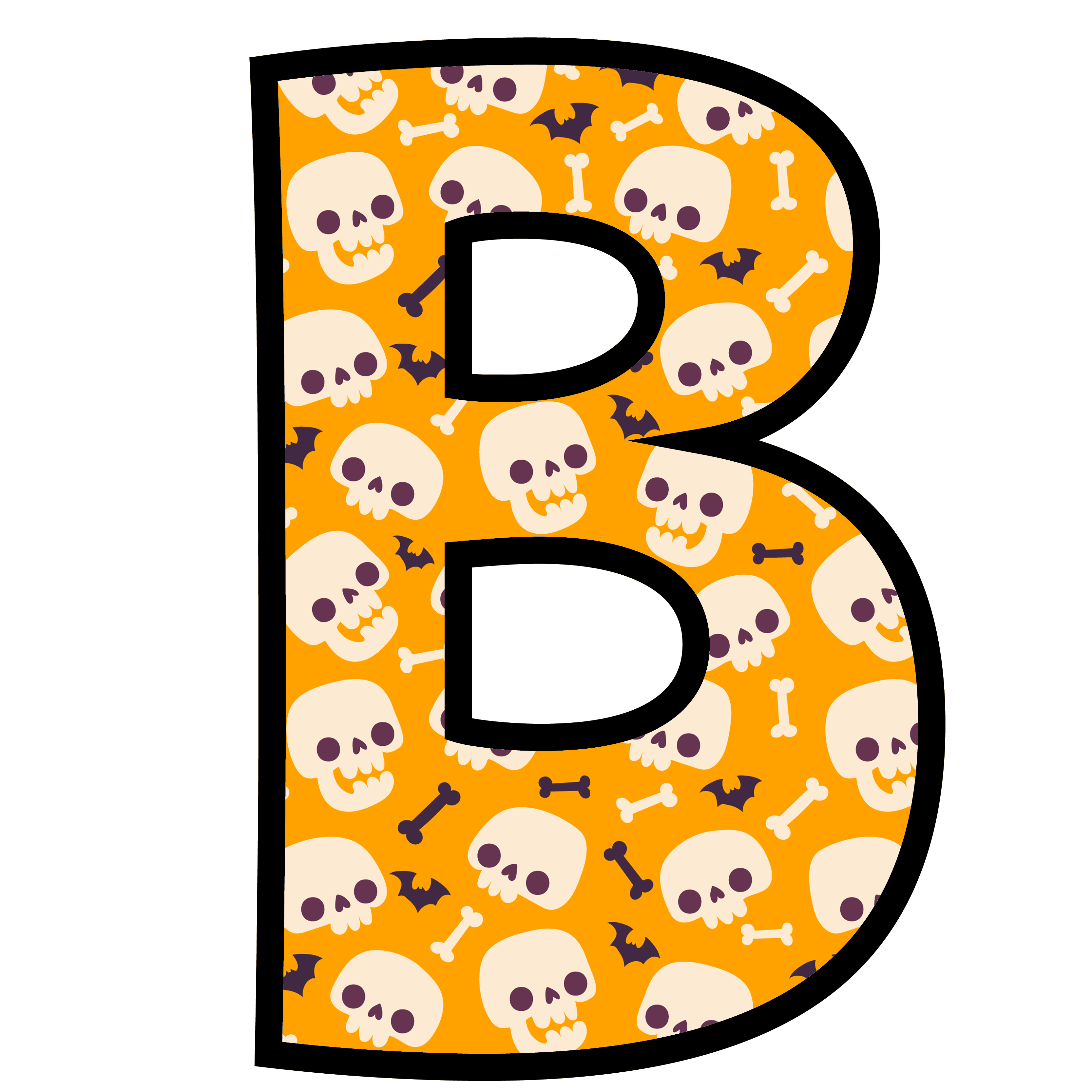 alfabeto personalizado caveiras halloween 2