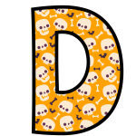 alfabeto personalizado caveiras halloween 4