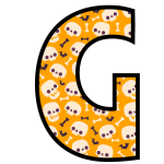 alfabeto personalizado caveiras halloween 7