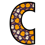 alfabeto personalizado fantasma halloween 3