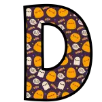 alfabeto personalizado fantasma halloween 4