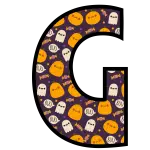 alfabeto personalizado fantasma halloween 7