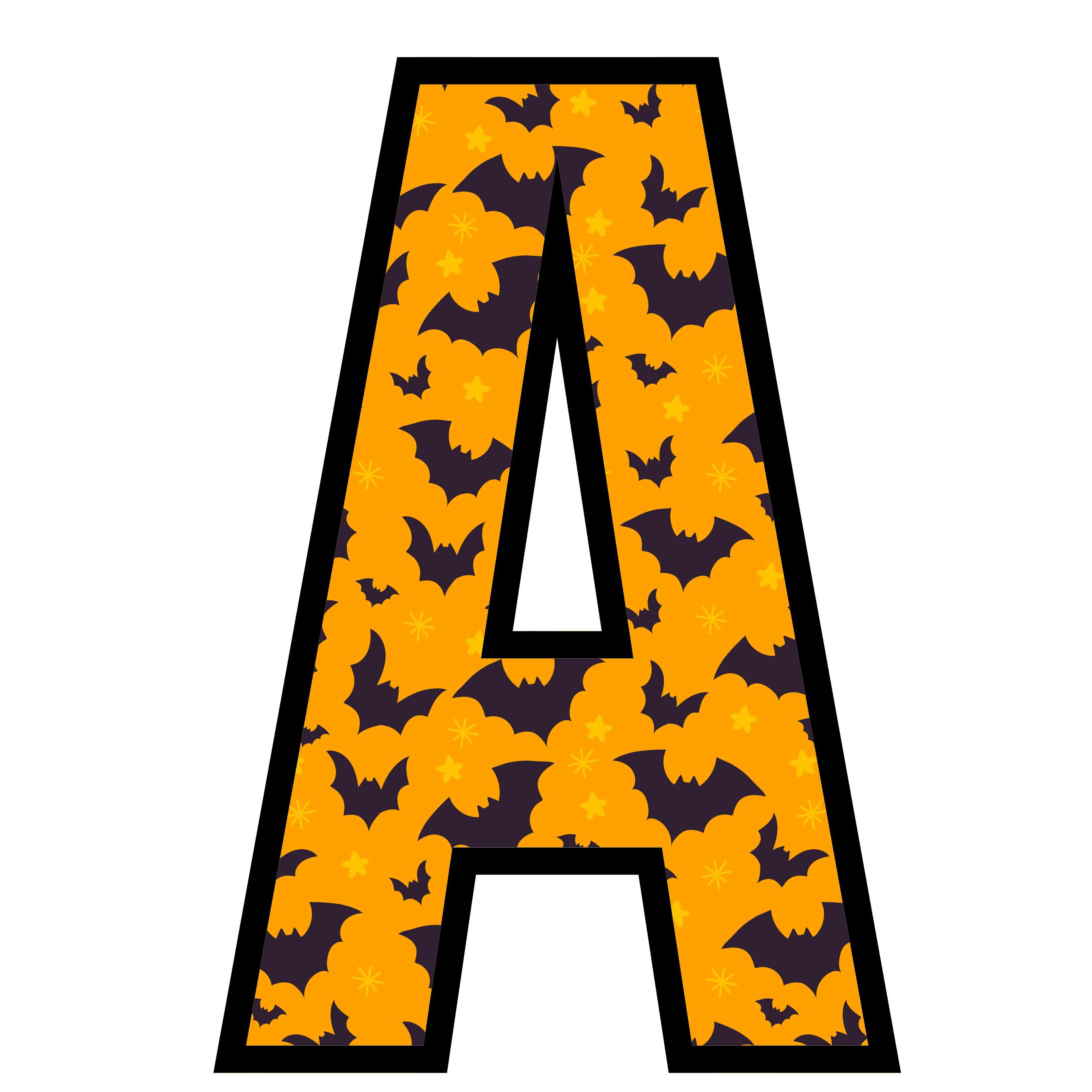 alfabeto personalizado morcegos halloween 1