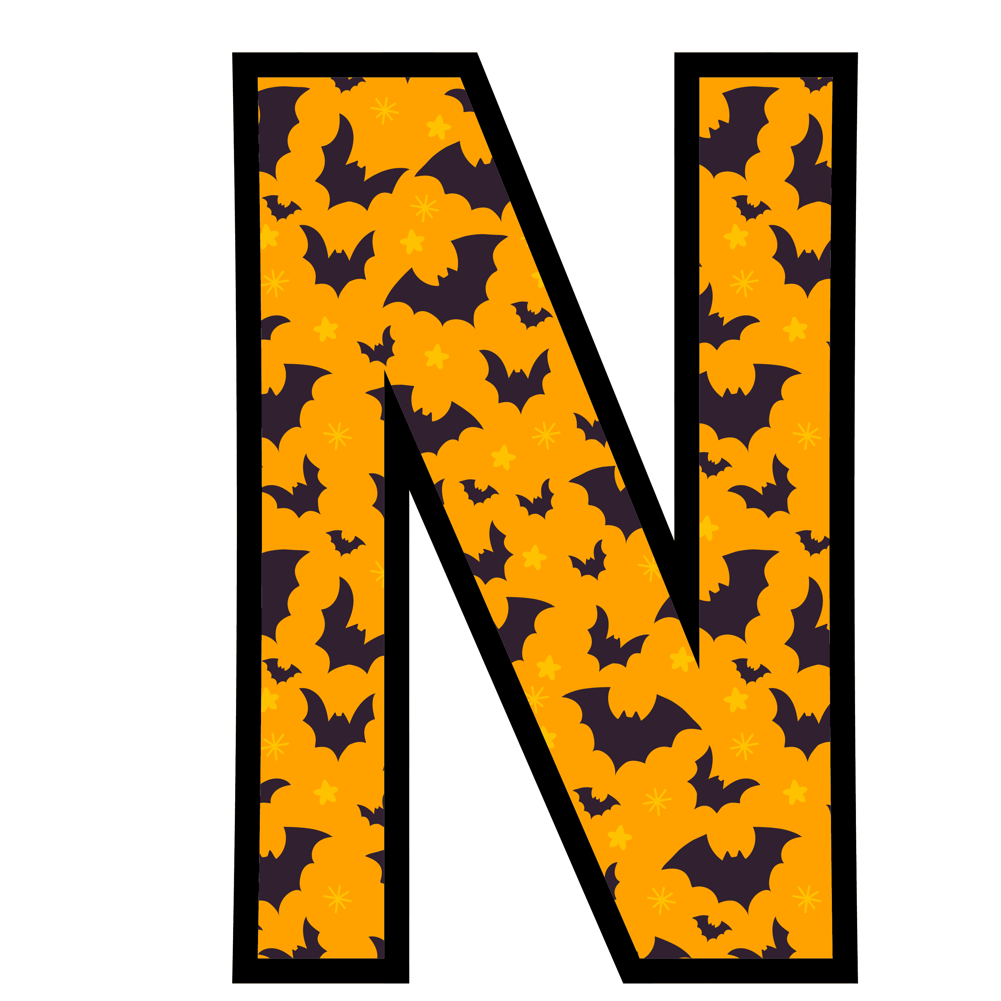 alfabeto personalizado morcegos halloween 14