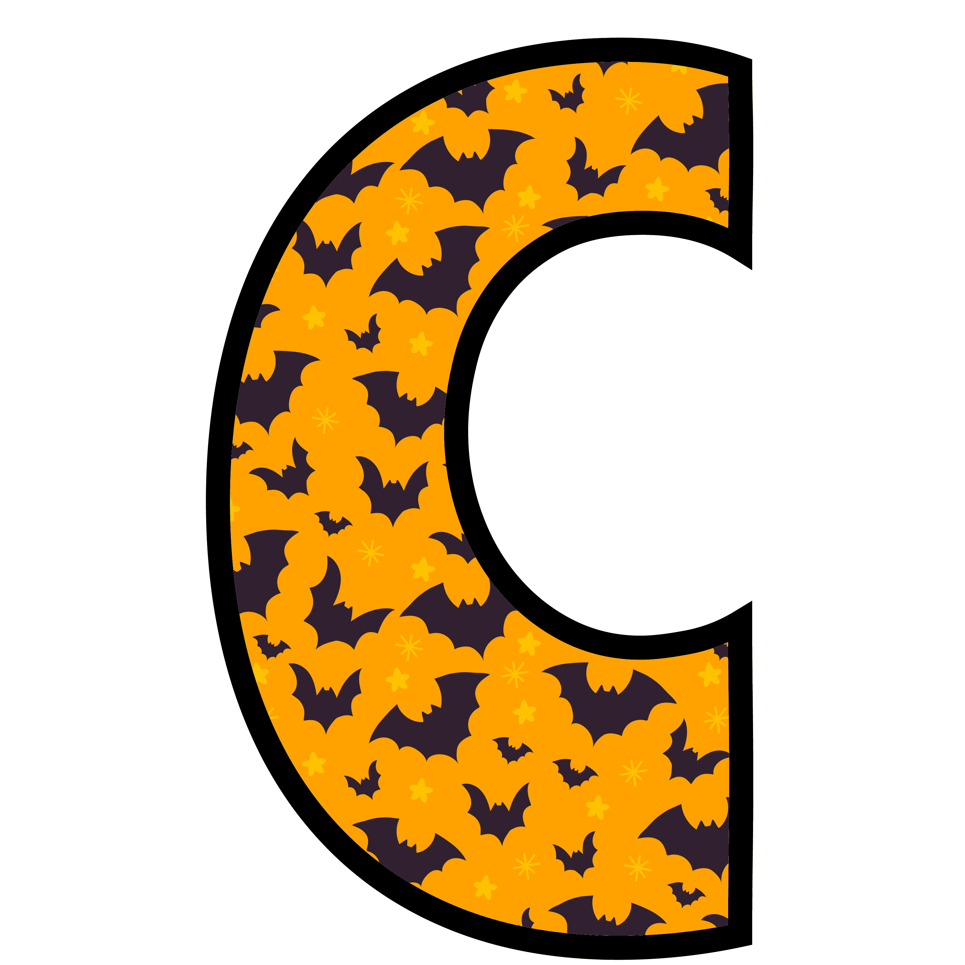 alfabeto personalizado morcegos halloween 3
