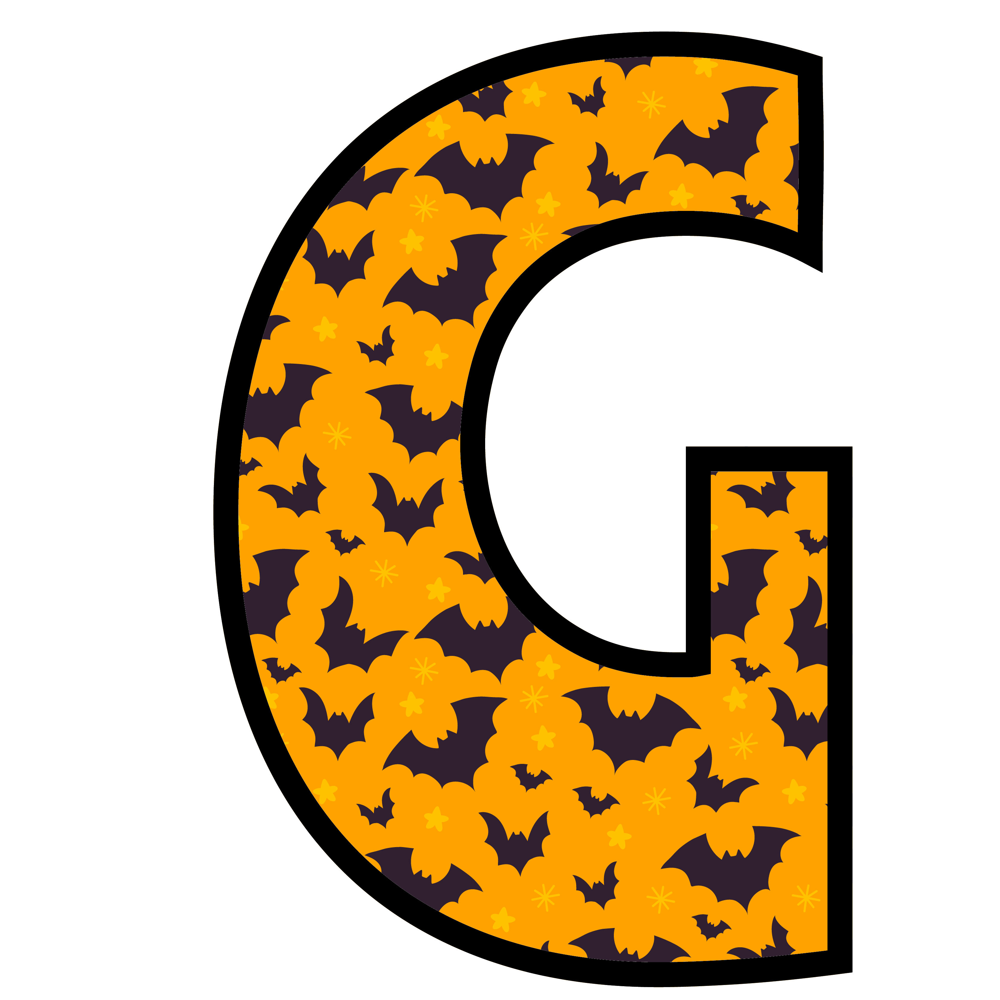 alfabeto personalizado morcegos halloween 7