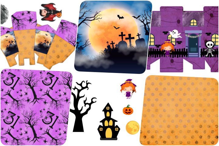 kit festa halloween para imprimir 1