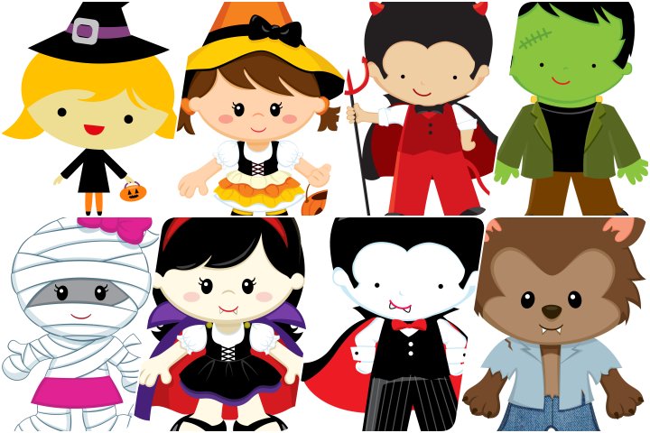 personagens festa halloween