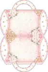 caixa travesseiro floral rosa