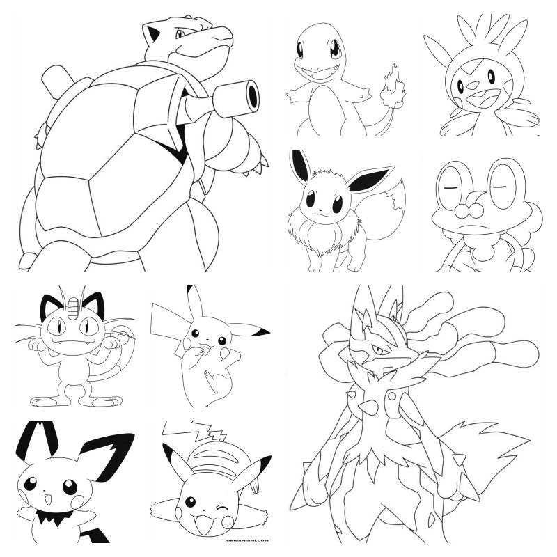 50 desenhos de Pokemon para colorir, pintar, imprimir! Moldes e