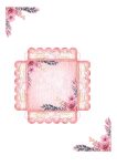 caixa quadrada 15 anos floral rosa 2