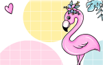 etiqueta escolar flamingo 3