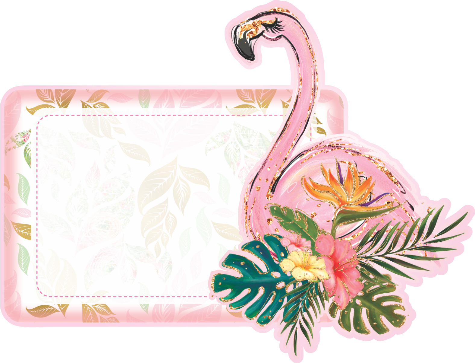 etiqueta escolar flamingo 5 1