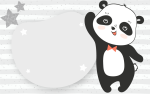 etiqueta escolar panda menino 2