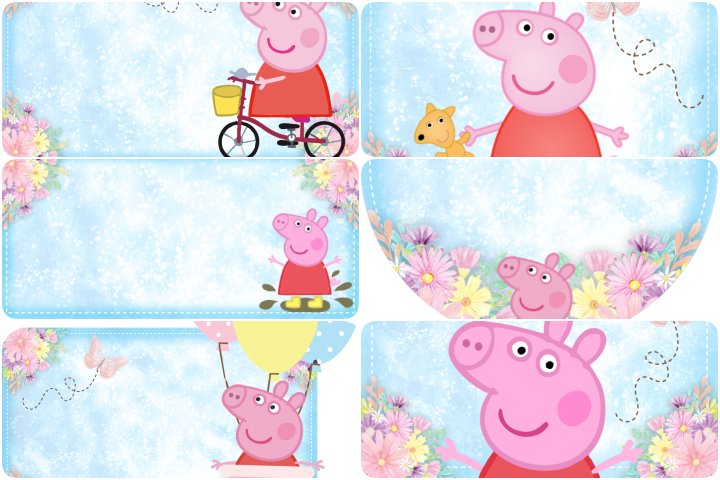 Adesivo de Parede para Colorir Peppa Pig