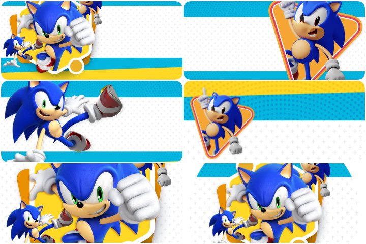 Adesivo Para Imprimir Sonic - Fazendo a Nossa Festa